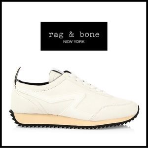 Rag & Bone Retro Runner in Ivory Suede. Size 36. NEW.
